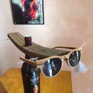 Lunette de soleil en douelle de tonneaux