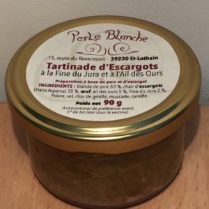 Tartinade escargots Ail des ours Perle Blanche